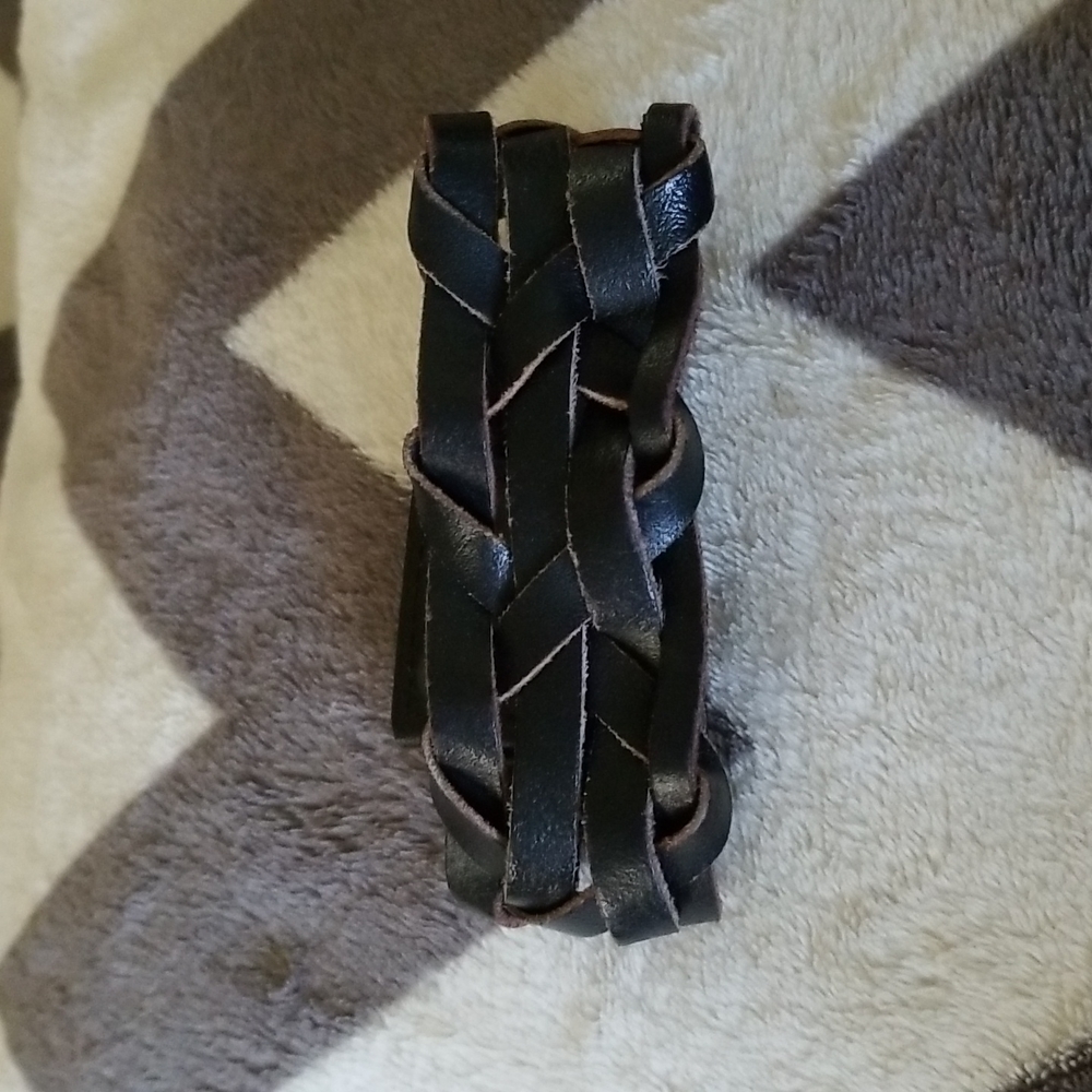 Aeropostale Leather Woven Wristband